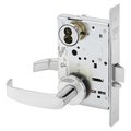 Sargent Office or Entry Mortise Lock, LN Rose, L Lever, LFIC Prep Less Core, Bright Chrome 60-8205 LNL 26